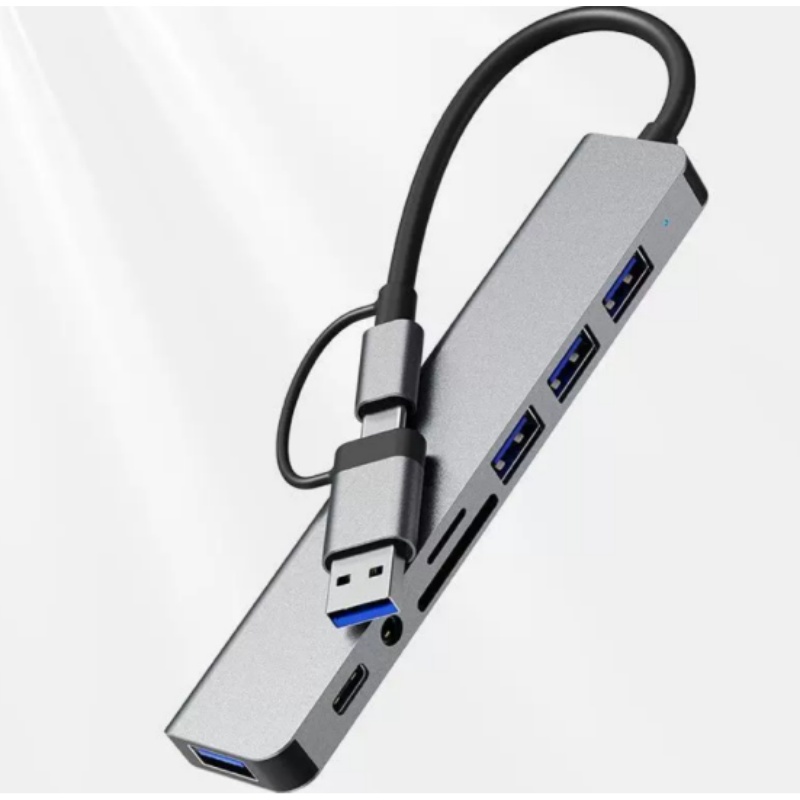 Laptop Accessories Hub - Hub Adaptador USB Multiuso 8 em