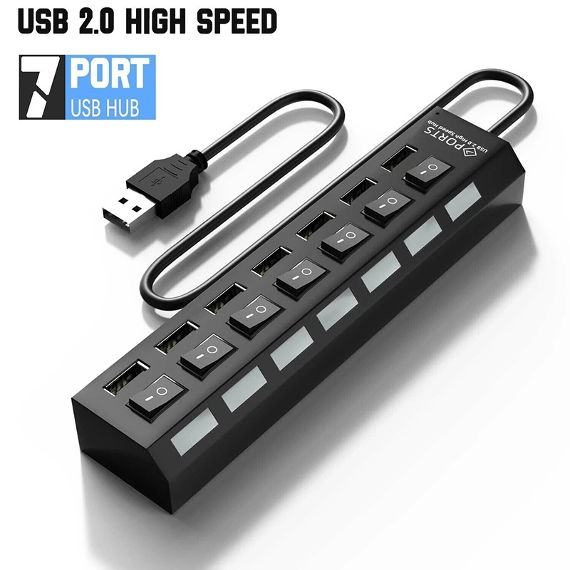 Laptop Accessories Hub - Hub USB 3.0 7 em 1,