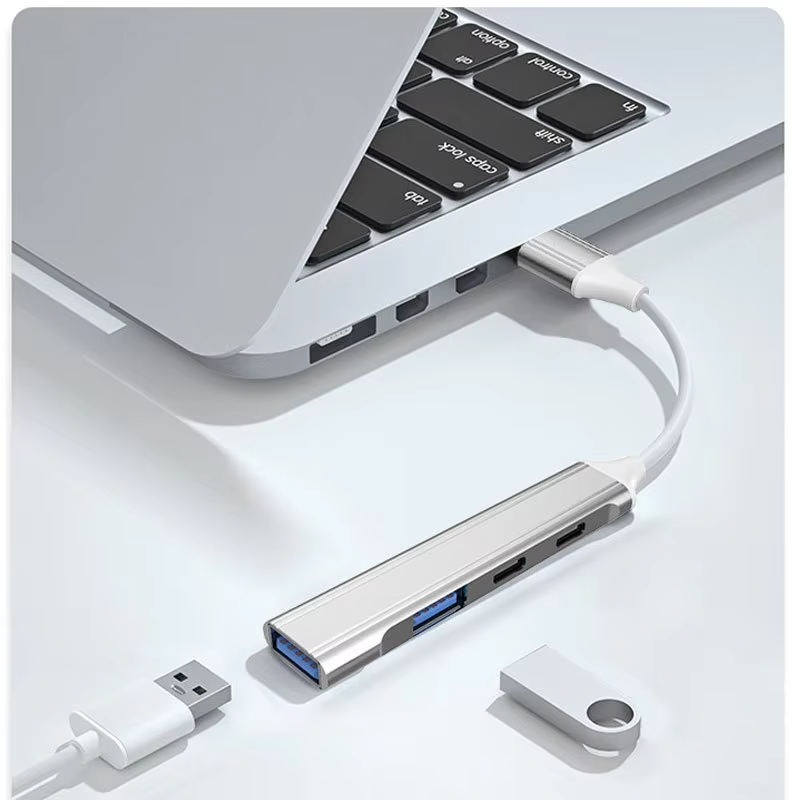 Laptop Accessories Hub - 4 em 1 alumínio multi divisor