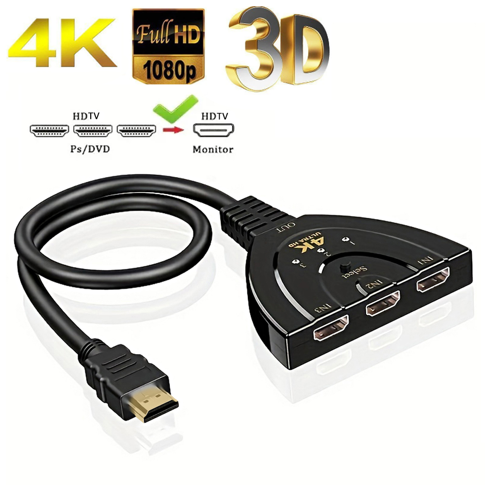 Laptop Accessories Hub - 4k * 2k 3 portas hdtv-compatível