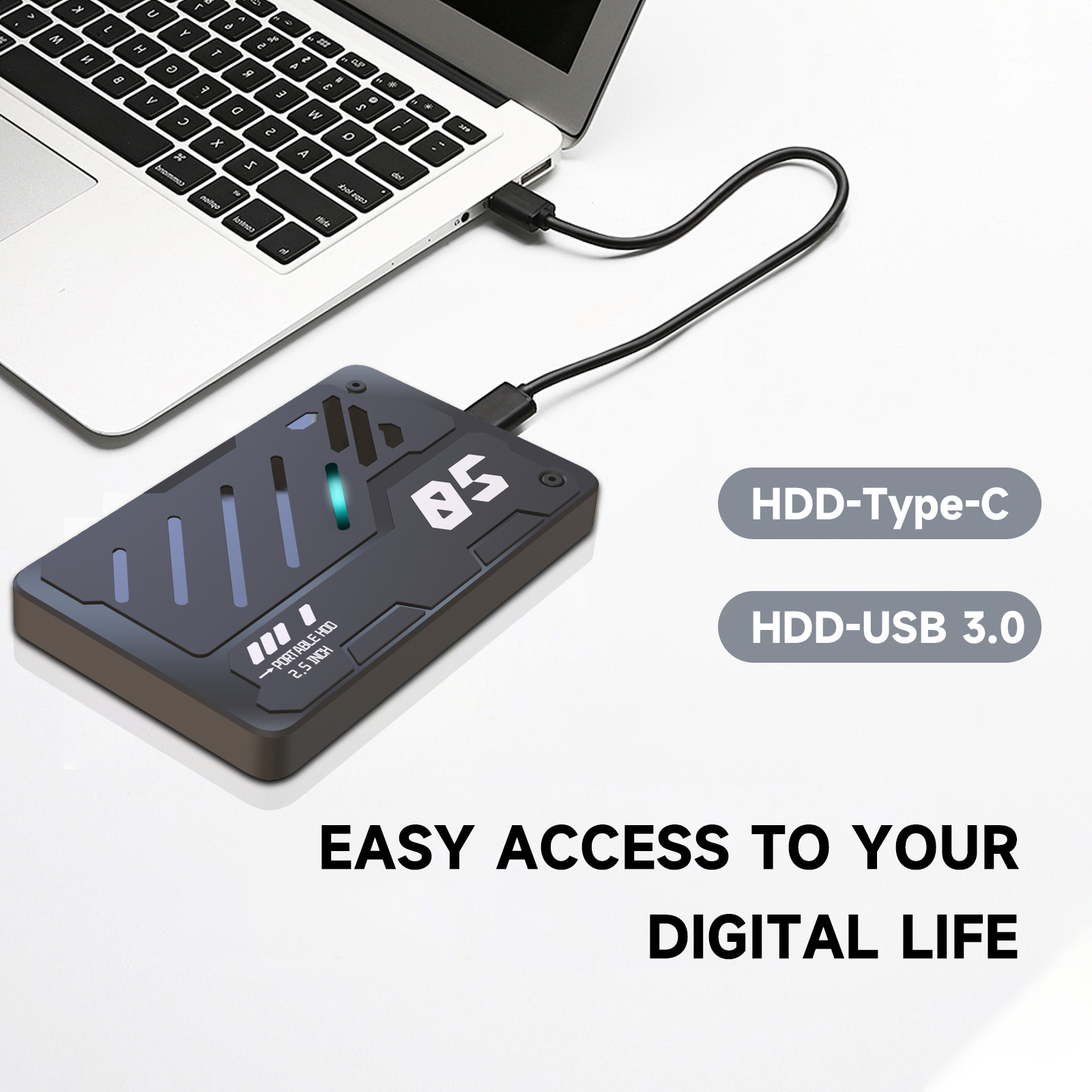 Laptop External Accessories - Usb3.0 tipo-c disco rígido externo 500gb