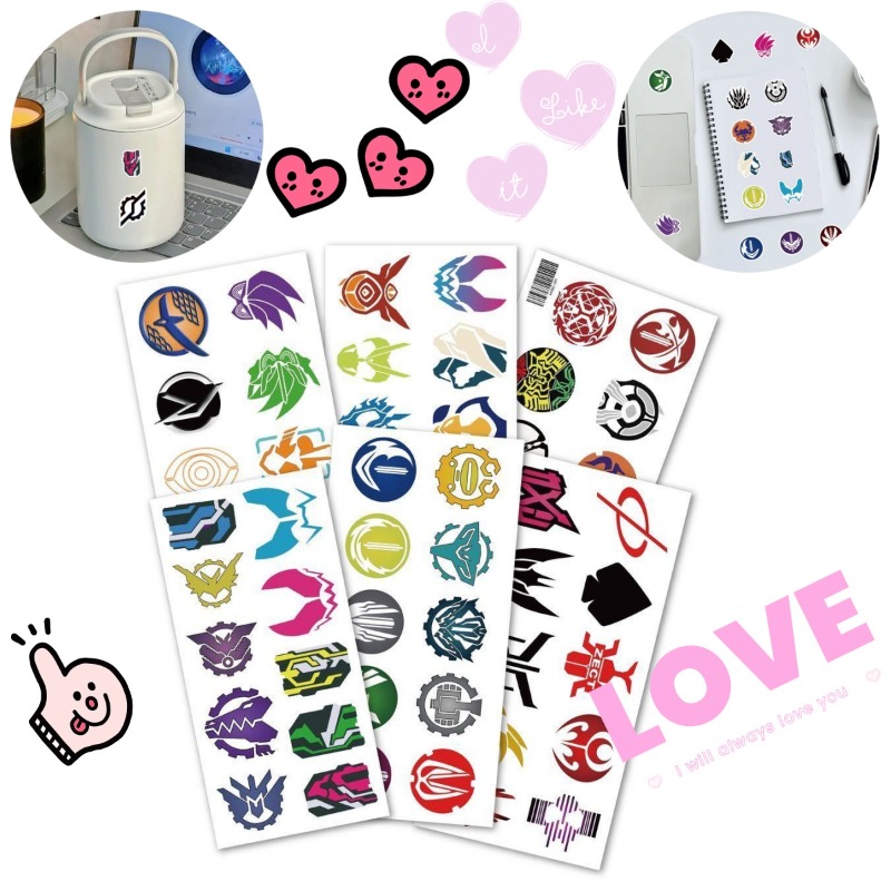 Laptop Accessories Toy - 60 Folhas de Adesivos com Logo