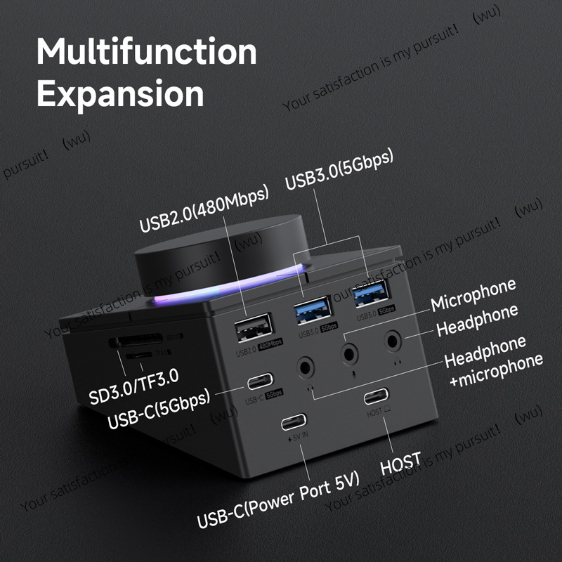 Hub USB-C com Botões de Atalho - Usb C Docking Hub avaliação e preço