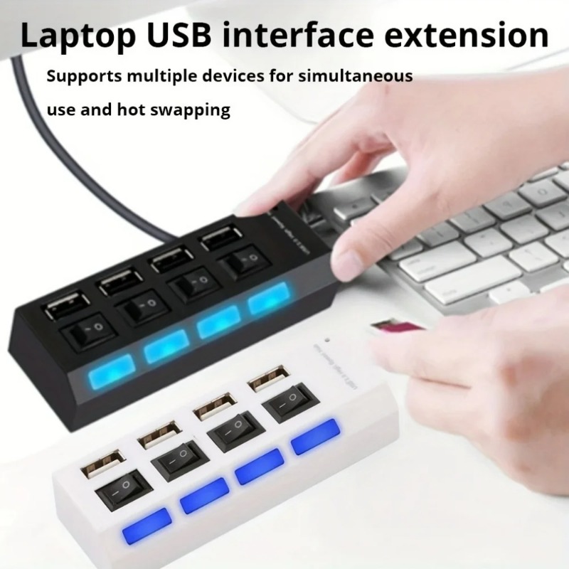 Hub USB 2.0 com 4/7 Portas, Ad - Laptop Accessories Productivity avaliação e preço