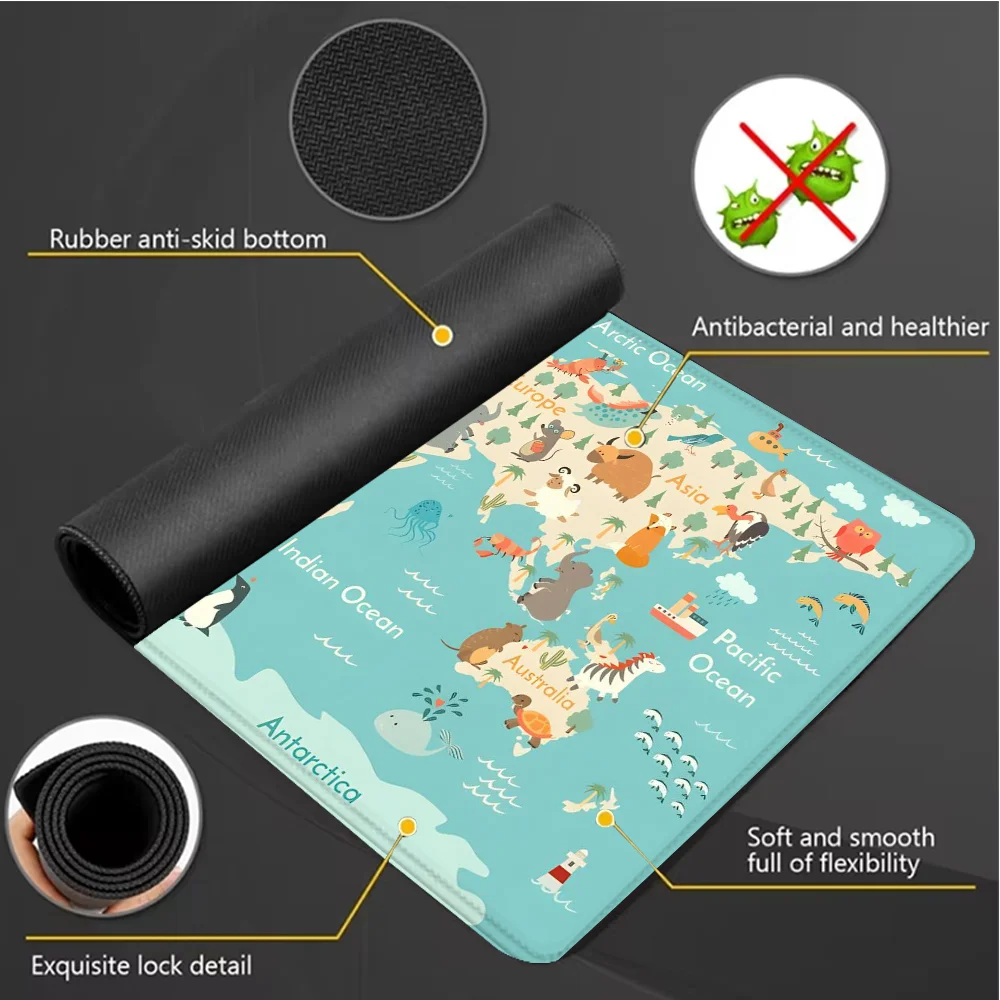 Mapa mundi gaming mouse pad an - Laptop Accessories World avaliação e preço