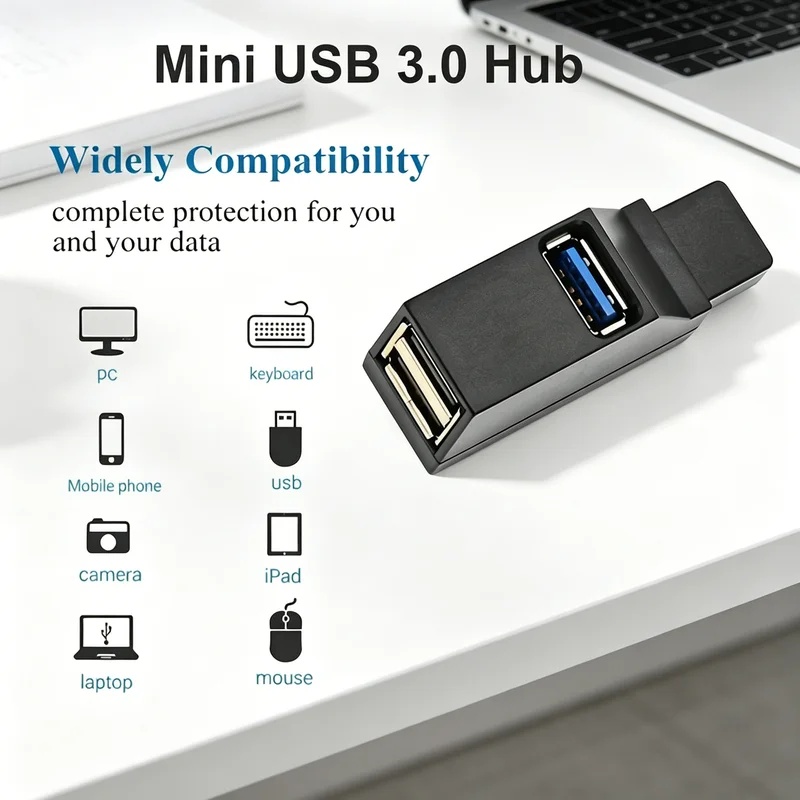 Hub USB 3.0 2.0 Rotativo com 3 - Laptop Accessories Hub avaliação e preço