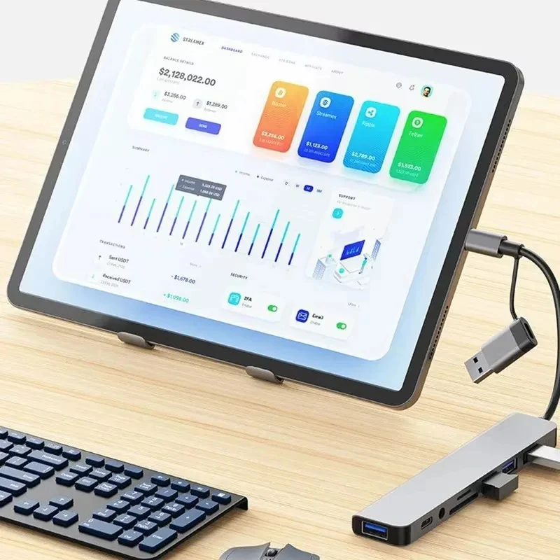 8 em 1 USB C Hub USB Splitter  - Laptop Accessories Hub avaliação e preço