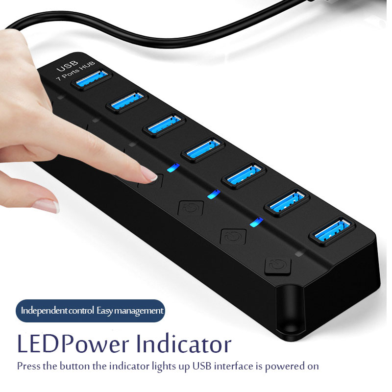 Hub USB 3.0 7 em 1, divisor US - Laptop Accessories Hub avaliação e preço