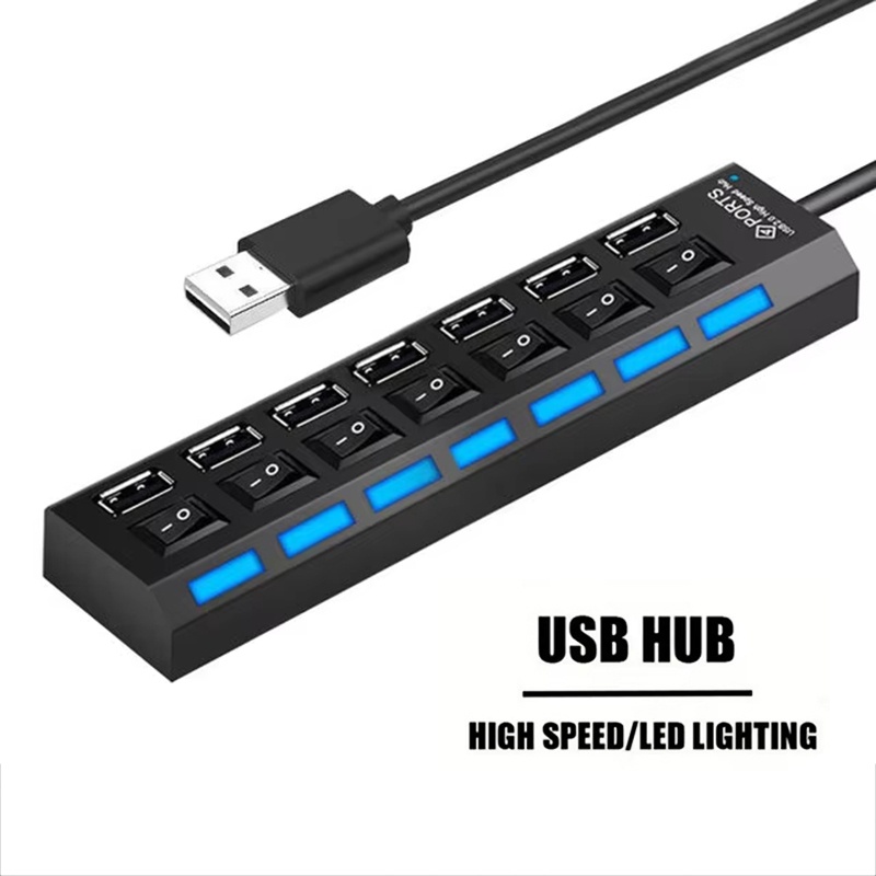 Hub USB 2.0 de 7 portas, divis - Laptop Accessories Hub avaliação e preço