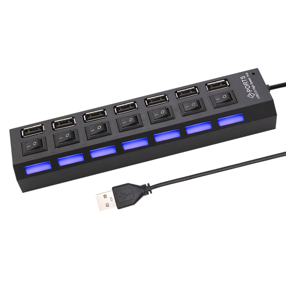 Hub USB 2.0 de 7 portas, divis - Laptop Accessories Hub avaliação e preço