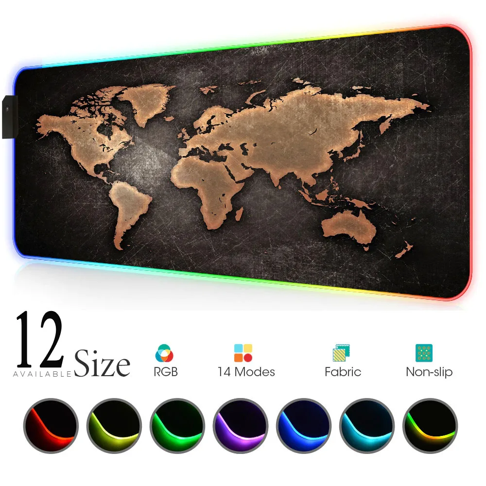 World Map Mouse Pad Gaming Mou - Laptop Accessories World avaliação e preço