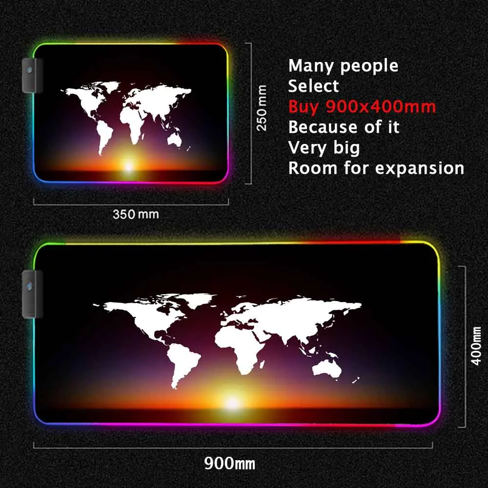 World Map Mouse Pad Gaming Mou - Laptop Accessories World avaliação e preço