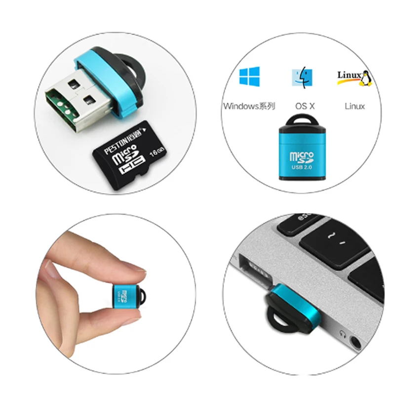 Mini usb micro sd/tf leitor de - Laptop Accessories Productivity avaliação e preço