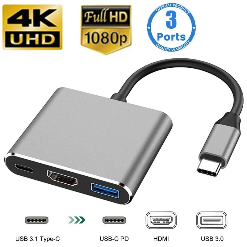 Usb c hub 3 em 1 tipo c 3.0 pa - Usb C Docking Hub avaliação e preço