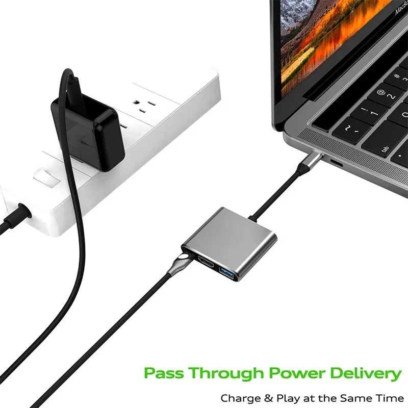 Usb c hub 3 em 1 tipo c 3.0 pa - Usb C Docking Hub avaliação e preço