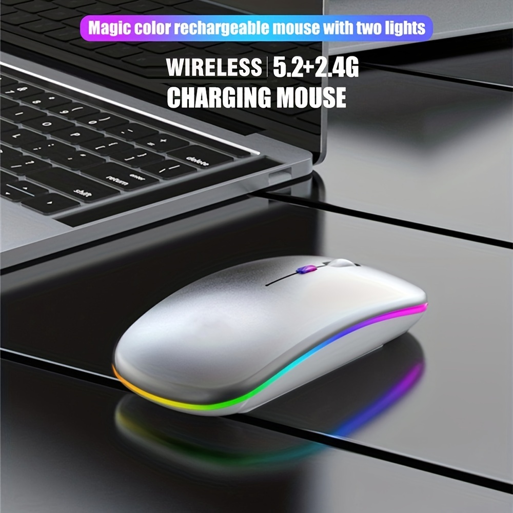 Mouse sem fio rgb recarregável - Laptop External Accessories avaliação e preço