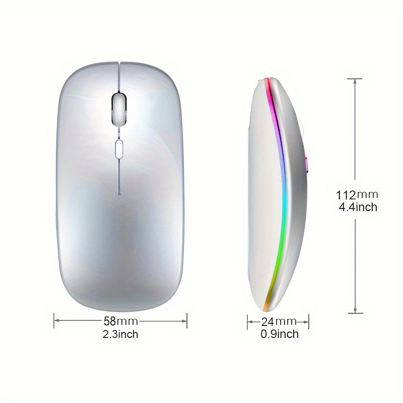 Mouse sem fio rgb recarregável - Laptop External Accessories avaliação e preço