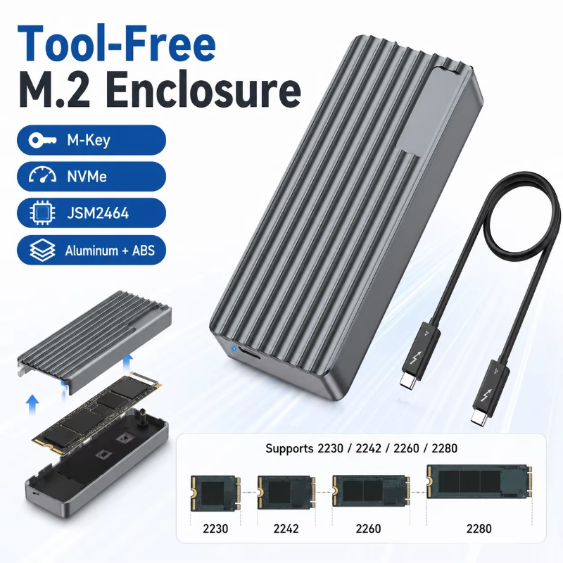 Gabinete TBT3/USB4 para SSD M. - External Nvme Ssd avaliação e preço