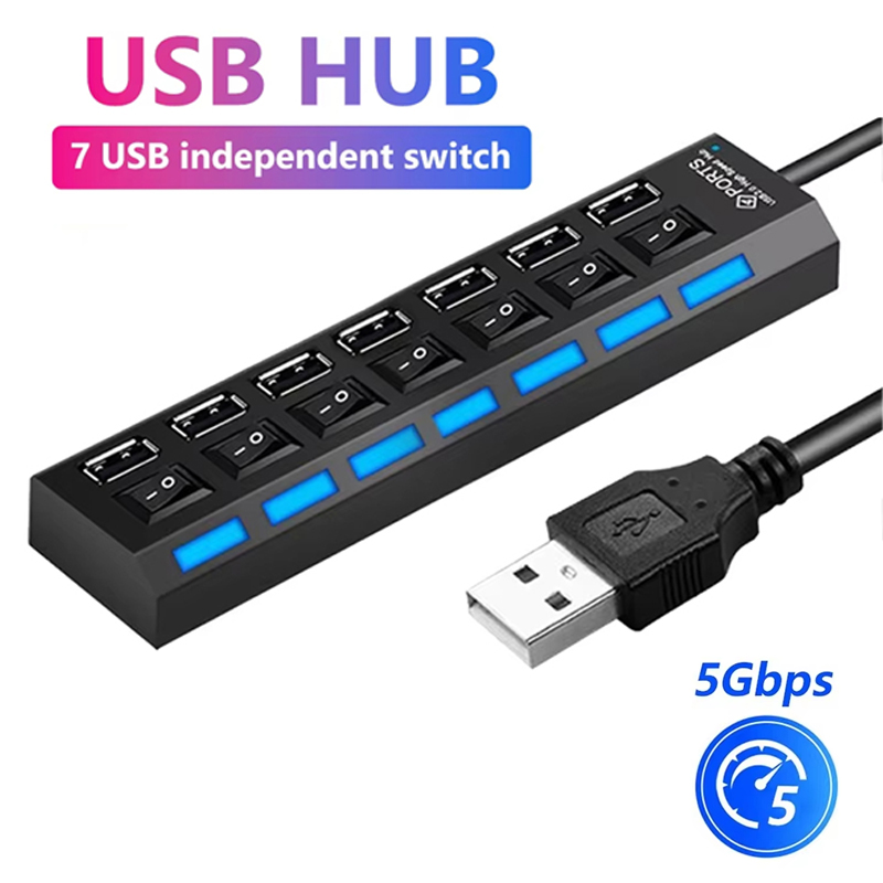 Hub USB 2.0 de 7 portas para l - Laptop Accessories Hub avaliação e preço